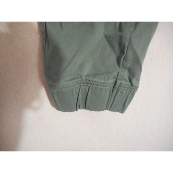Casual Army Green Size XXL Casual Chino elastic waist / cuff cropped pants - Picture 3 of 5